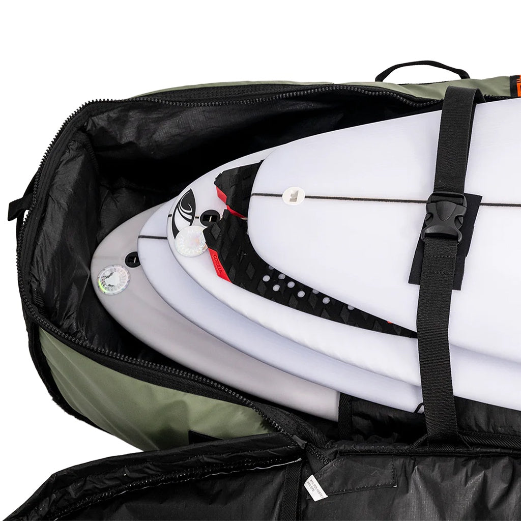 FCS | 6'7" GO-Light Travel 3 Shortboard / Fish Wheelie Triple Surfboard Cover